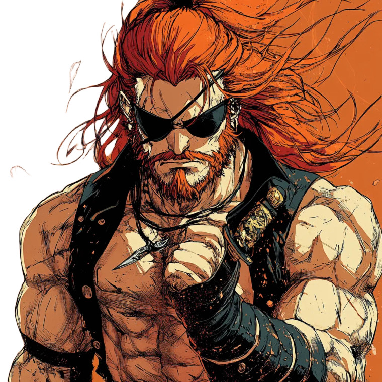 Redhead Pirate Man Vinyl Car Decal Sticker – Waterproof & UV-Resistant 8"