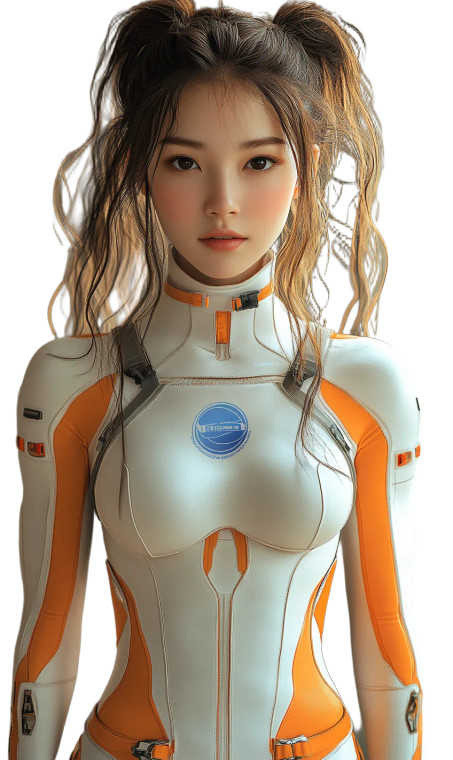 Asian Tech Character Vinyl Car Decal Sticker – Waterproof & UV-Resistant 8"