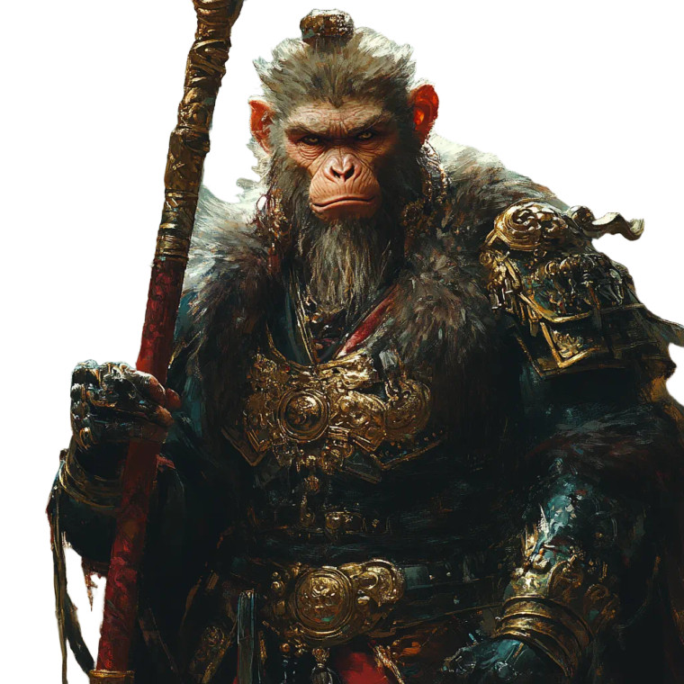 Wukong With Staff Vinyl Car Decal Sticker – Waterproof & UV-Resistant 8"