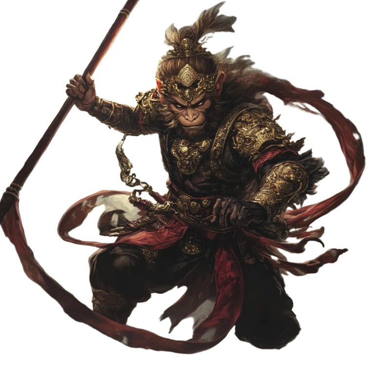 Dark Sun Wukong Vinyl Car Decal Sticker – Waterproof & UV-Resistant 8"