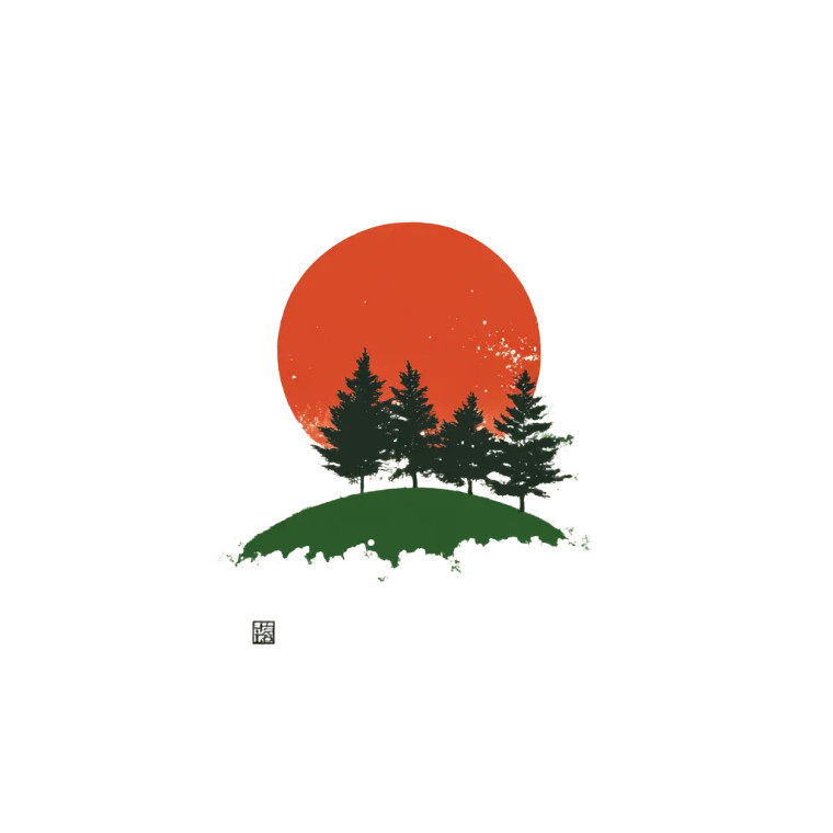 Mori Forest Logo Vinyl Car Decal Sticker – Waterproof & UV-Resistant 8"