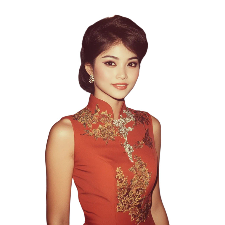 Thai Woman 70S Vinyl Car Decal Sticker – Waterproof & UV-Resistant 8"