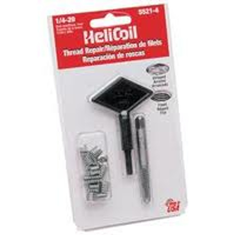 Universal Thread Repair Kit | Helicoil 1/4 Inch-20 | 12 Inserts & Tools | ISO Certified