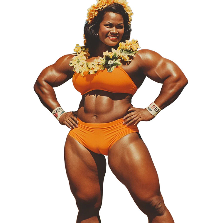Samoan Wrestler Bodybuilder Vinyl Car Decal Sticker – Waterproof & UV-Resistant 8"