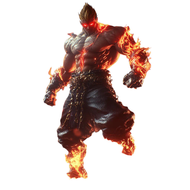 Demonic Tekken Fighter Vinyl Car Decal Sticker – Waterproof & UV-Resistant 8"