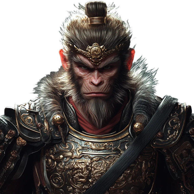 Monkey King Portrait V11 Vinyl Car Decal Sticker – Waterproof & UV-Resistant 8"