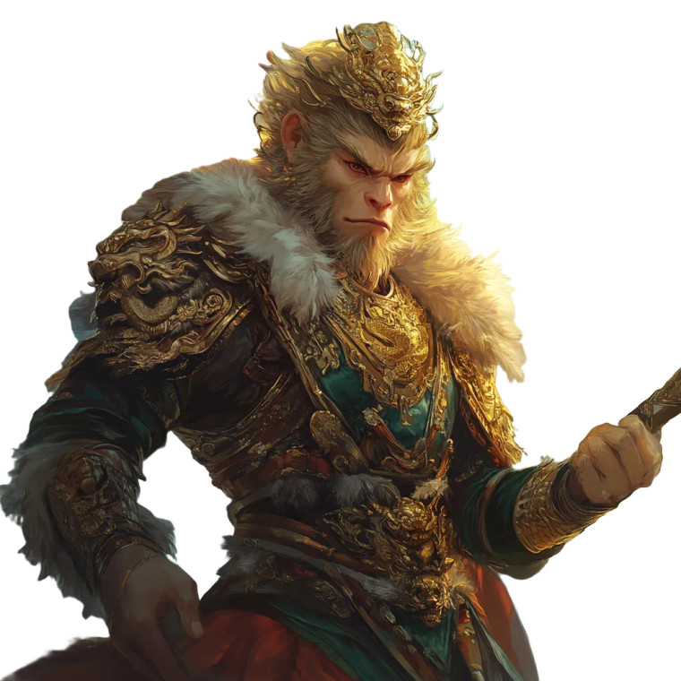 Divine Sun Wukong Vinyl Car Decal Sticker – Waterproof & UV-Resistant 8"