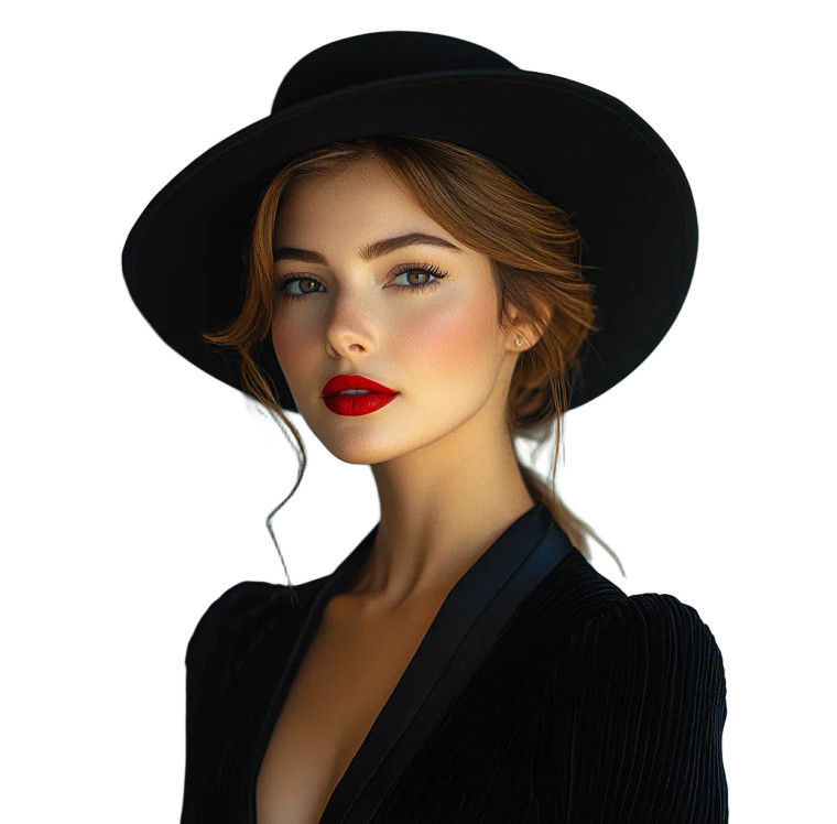Elegant Woman Portrait V7 Vinyl Car Decal Sticker – Waterproof & UV-Resistant 8"