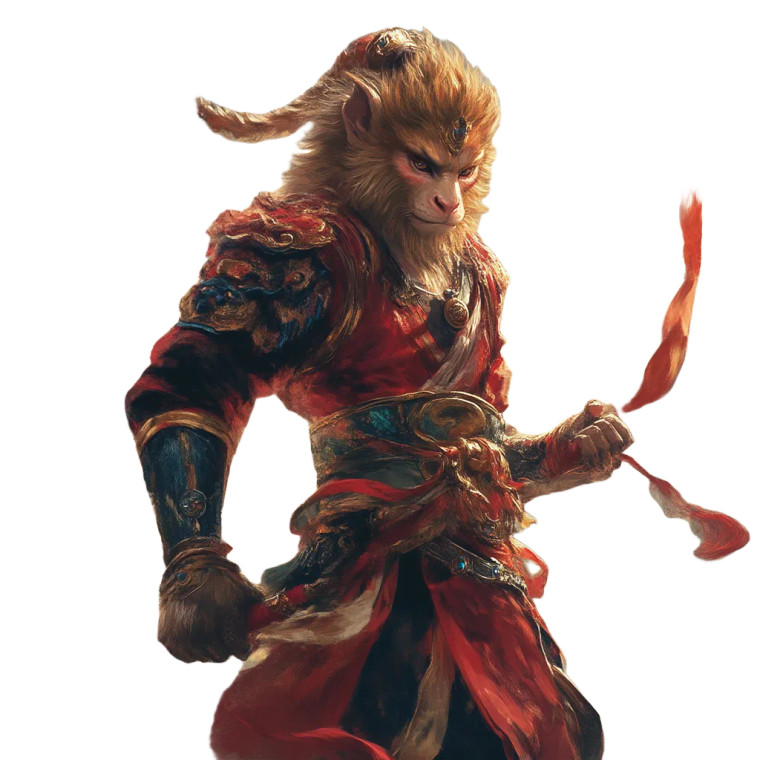 Dynamic Sun Wukong Vinyl Car Decal Sticker – Waterproof & UV-Resistant 8"