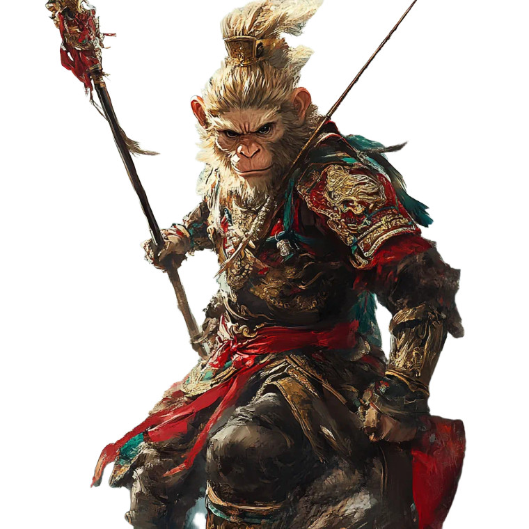 Monkey King Ready Vinyl Car Decal Sticker – Waterproof & UV-Resistant 8"