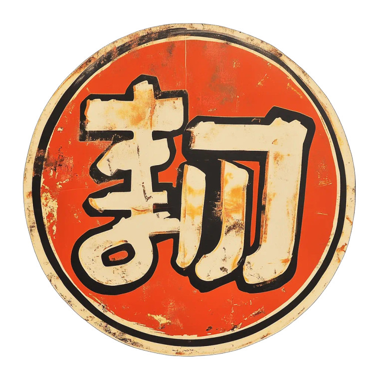 1950S Japanese Logo Vinyl Car Decal Sticker – Waterproof & UV-Resistant 8"