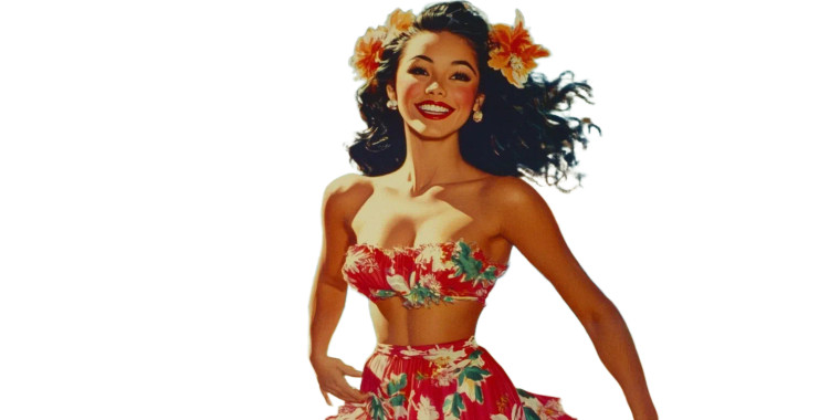 Vintage Hawaii Poster Vinyl Car Decal Sticker – Waterproof & UV-Resistant 8"