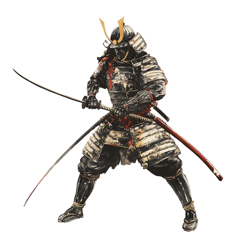 Samurai In Armor V4 Vinyl Car Decal Sticker – Waterproof & UV-Resistant 8"