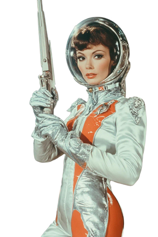 Retro Sci-Fi Heroine V3 Vinyl Car Decal Sticker – Waterproof & UV-Resistant 8"