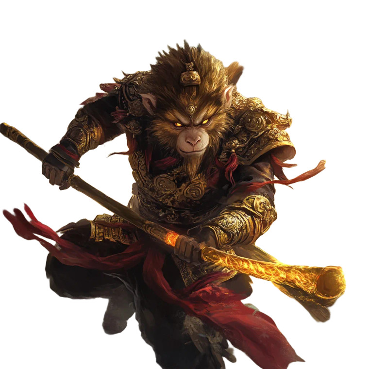 Monkey King Warrior V3 Vinyl Car Decal Sticker – Waterproof & UV-Resistant 8"