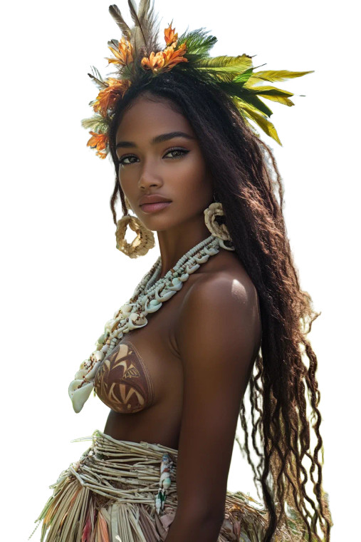 Kanak Native Princess Vinyl Car Decal Sticker – Waterproof & UV-Resistant 8"