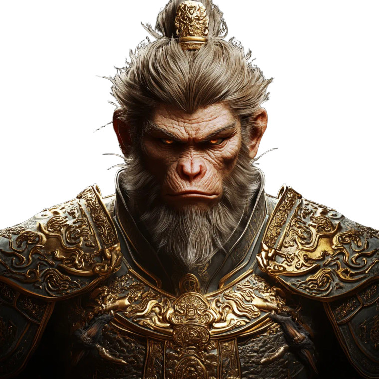 Golden Monkey King V4 Vinyl Car Decal Sticker – Waterproof & UV-Resistant 8"