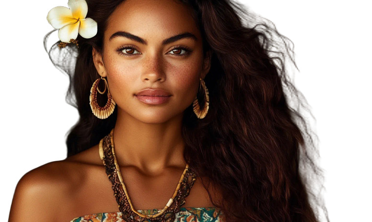 Polynesian Beauty Vinyl Car Decal Sticker – Waterproof & UV-Resistant 8"