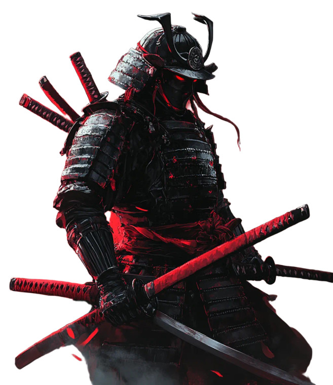 Dark Fantasy Samurai Vinyl Car Decal Sticker – Waterproof & UV-Resistant 8"
