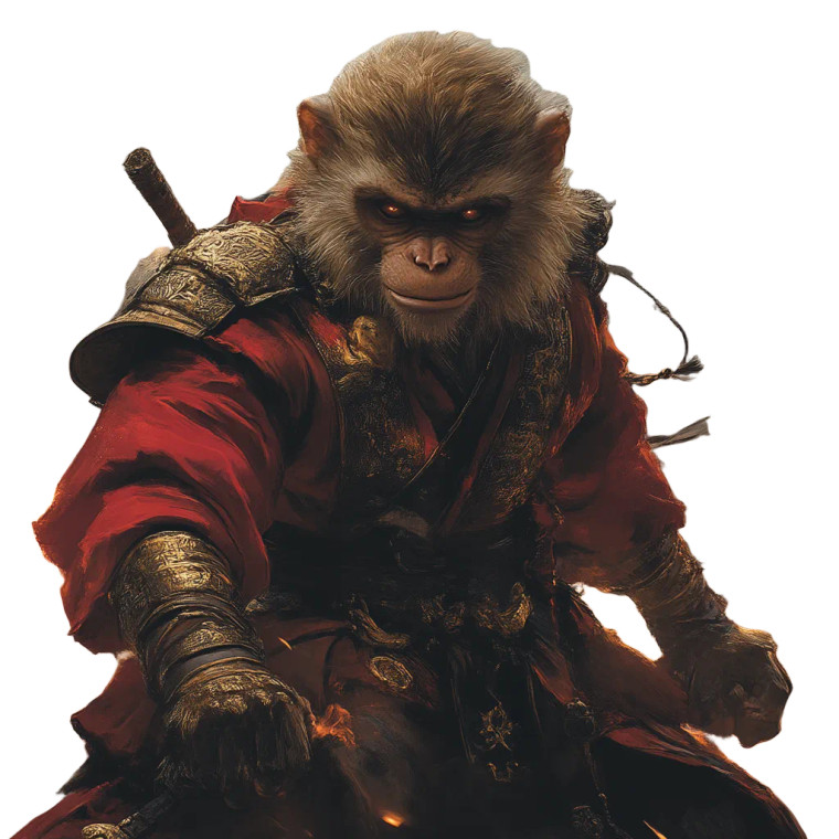 Dark Monkey Warrior Vinyl Car Decal Sticker – Waterproof & UV-Resistant 8"