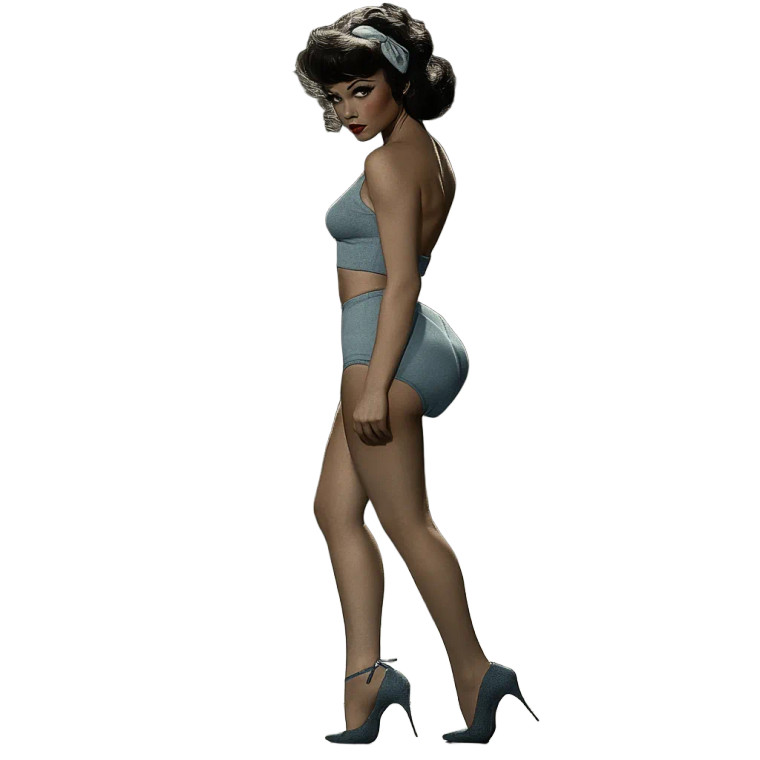 Femme Fatale Betty Vinyl Car Decal Sticker – Waterproof & UV-Resistant 8"