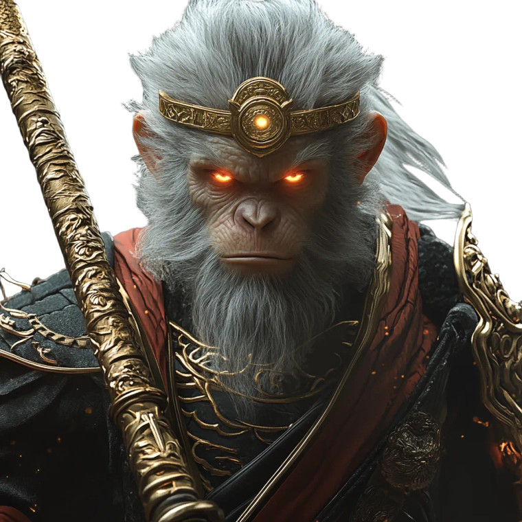 Monkey Warrior Poster Vinyl Car Decal Sticker – Waterproof & UV-Resistant 8"