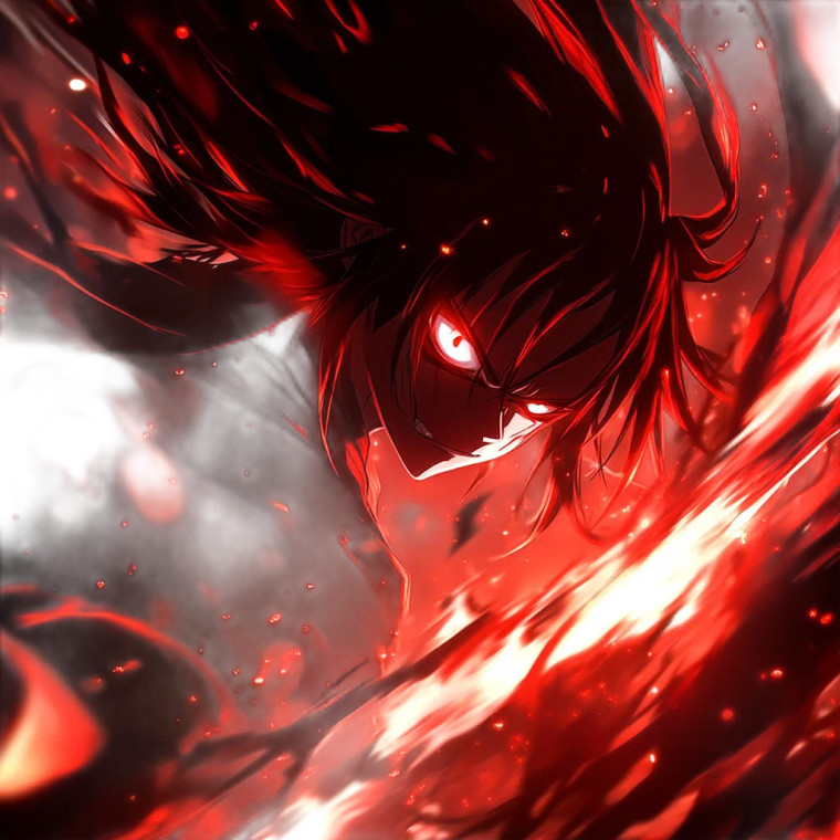 Fiery Anime Menace Vinyl Car Decal Sticker – Waterproof & UV-Resistant 8"