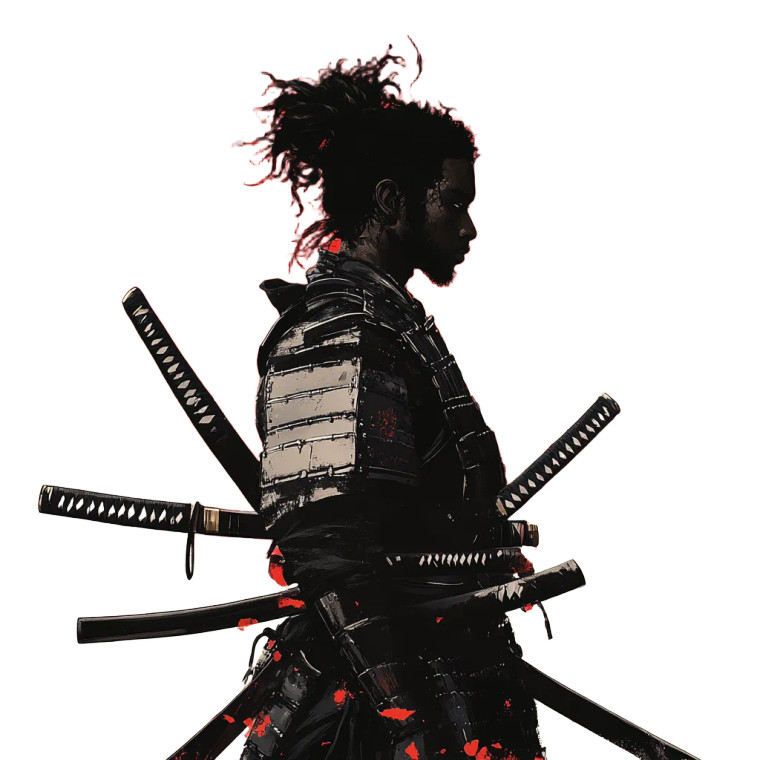 Samurai At Dawn V2 Vinyl Car Decal Sticker – Waterproof & UV-Resistant 8"