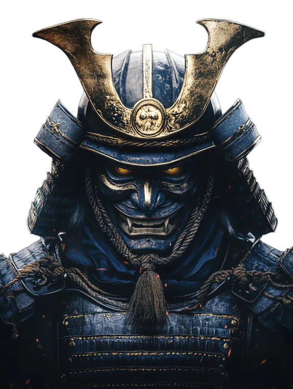 Hannya Mask Samurai Vinyl Car Decal Sticker – Waterproof & UV-Resistant 8"