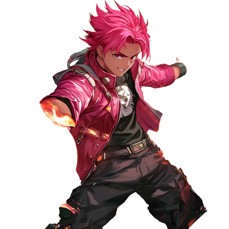 Fiery Anime Hero Vinyl Car Decal Sticker – Waterproof & UV-Resistant 8"