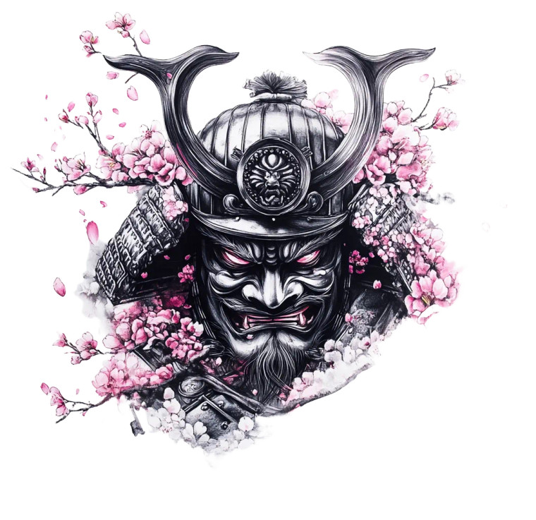 Oni Mask Portrait Vinyl Car Decal Sticker – Waterproof & UV-Resistant 8"