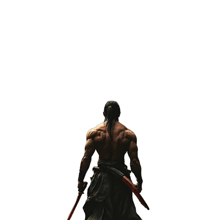 Samurai Walking Vinyl Car Decal Sticker – Waterproof & UV-Resistant 8"