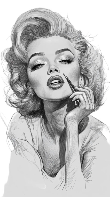Marilyn Monroe Drawing Vinyl Car Decal Sticker – Waterproof & UV-Resistant 8"