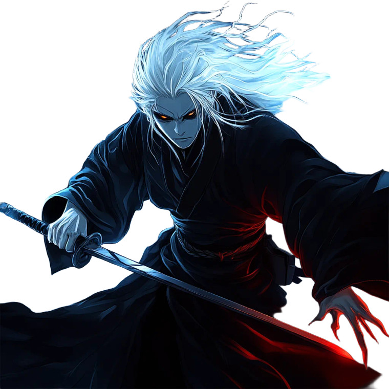 Lightning Swordsman Vinyl Car Decal Sticker – Waterproof & UV-Resistant 8"