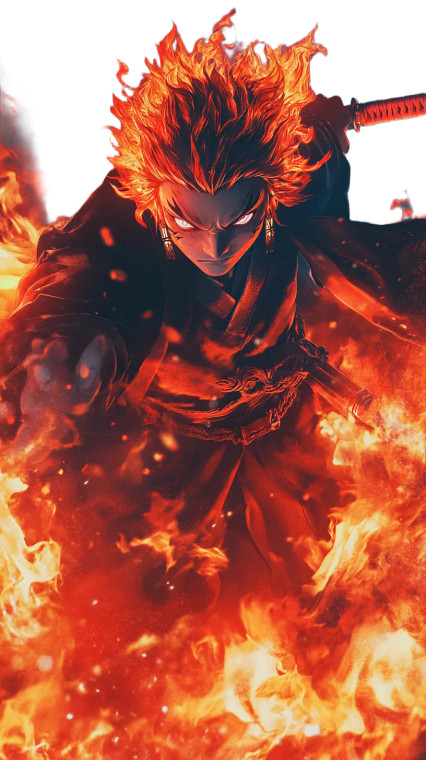 Flame Pillar Demon Vinyl Car Decal Sticker – Waterproof & UV-Resistant 8"