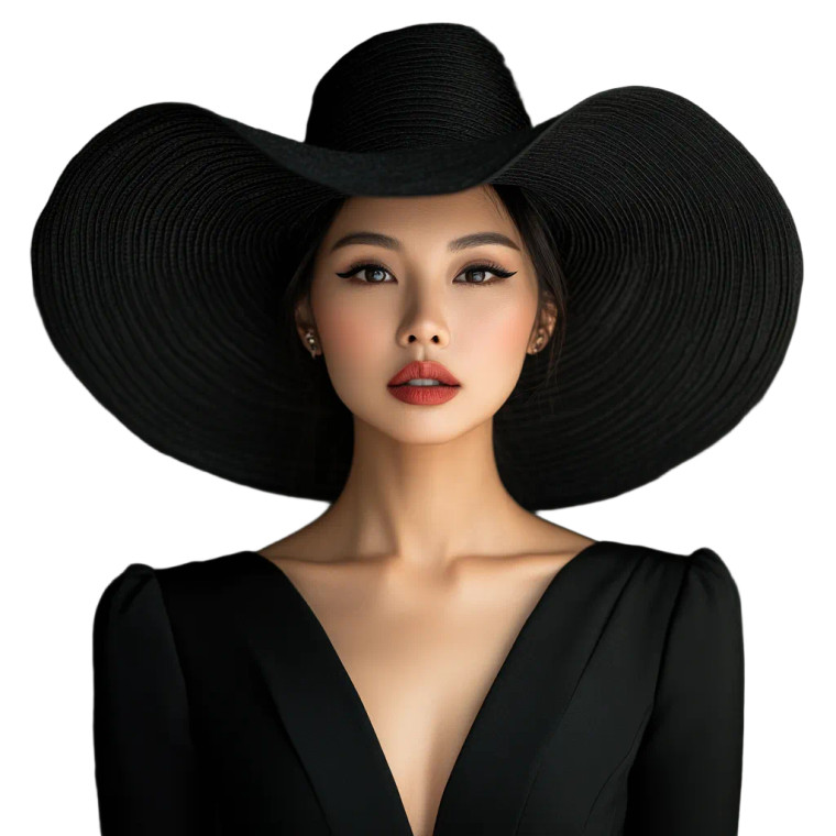 Classy Asian Woman Vinyl Car Decal Sticker – Waterproof & UV-Resistant 8"