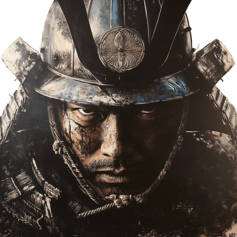 Samurai Face V3 Vinyl Car Decal Sticker – Waterproof & UV-Resistant 8"