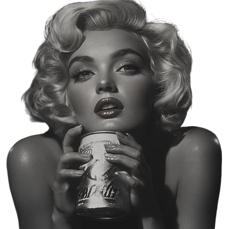 Marilyn Monroe Seltzer Vinyl Car Decal Sticker – Waterproof & UV-Resistant 8"