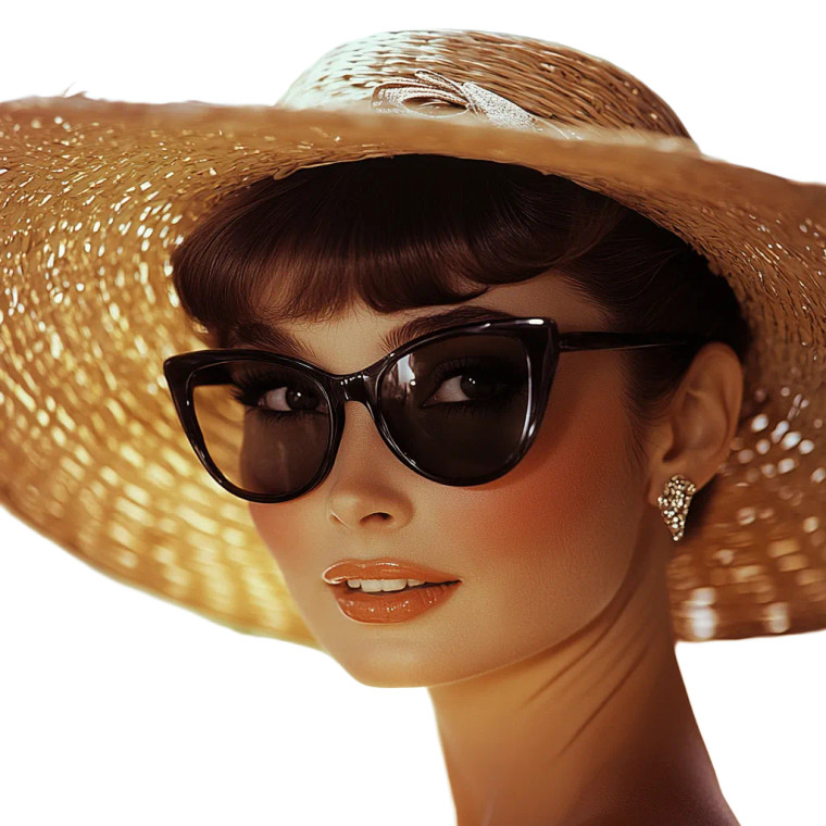 Elegant Audrey Hepburn Vinyl Car Decal Sticker – Waterproof & UV-Resistant 8"