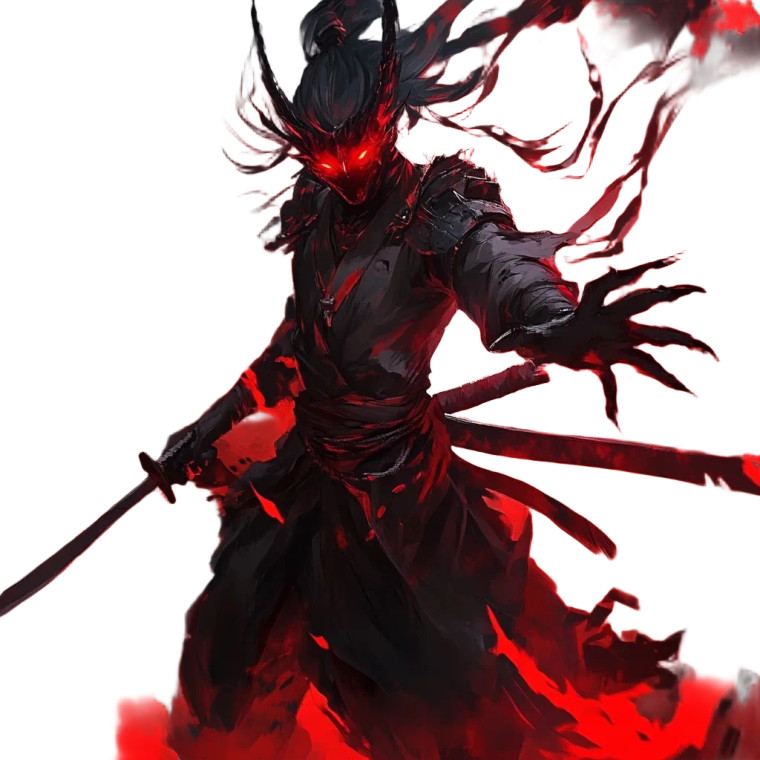 Evil Demon Ninja Vinyl Car Decal Sticker – Waterproof & UV-Resistant 8"