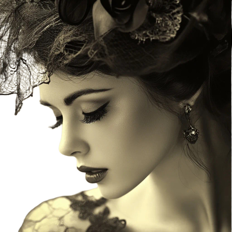 Vintage Beauty V2 Vinyl Car Decal Sticker – Waterproof & UV-Resistant 8"