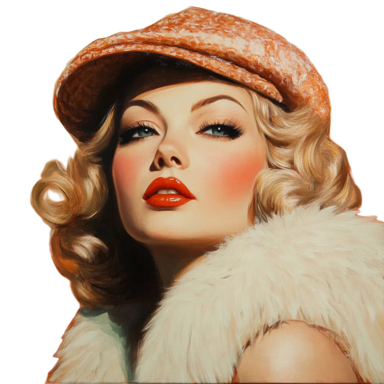 Lady Retro Vinyl Car Decal Sticker – Waterproof & UV-Resistant 8"