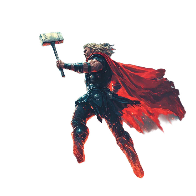 Thor Demon Slayer Vinyl Car Decal Sticker – Waterproof & UV-Resistant 8"