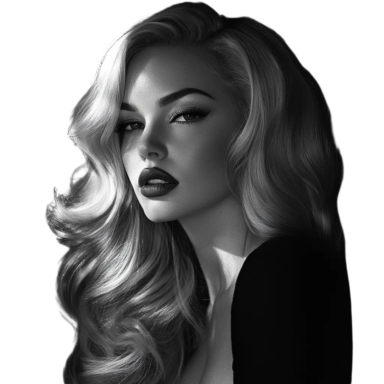 Glamorous Blonde Portrait V2 Vinyl Car Decal Sticker – Waterproof & UV-Resistant 8"