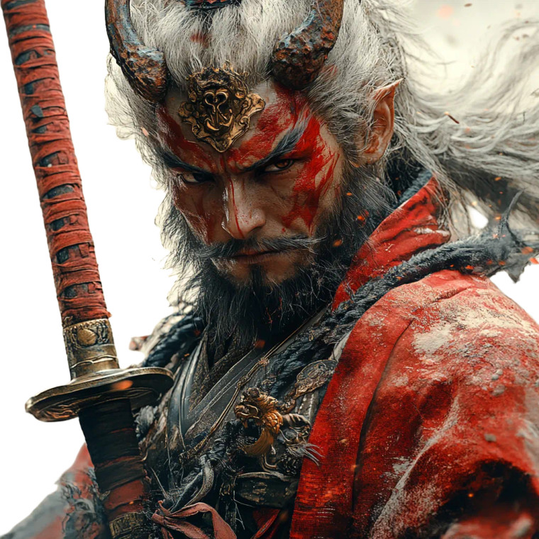 Oni Samurai Naginata Vinyl Car Decal Sticker – Waterproof & UV-Resistant 8"