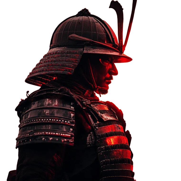 Samurai In Armor V13 Vinyl Car Decal Sticker – Waterproof & UV-Resistant 8"