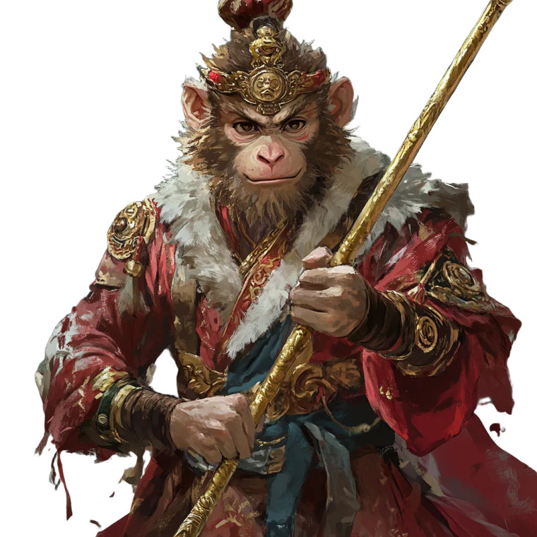 Monkey King Design V3 Vinyl Car Decal Sticker – Waterproof & UV-Resistant 8"