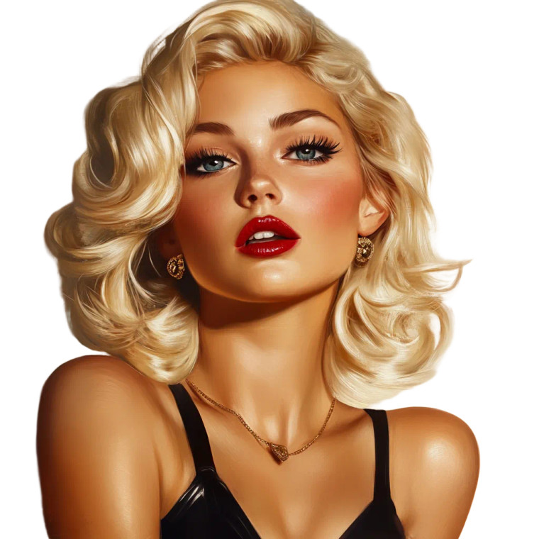 Blonde Pin Up Vinyl Car Decal Sticker – Waterproof & UV-Resistant 8"