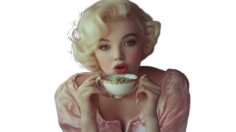 Marilyn Monroe Eating Vinyl Car Decal Sticker – Waterproof & UV-Resistant 8"