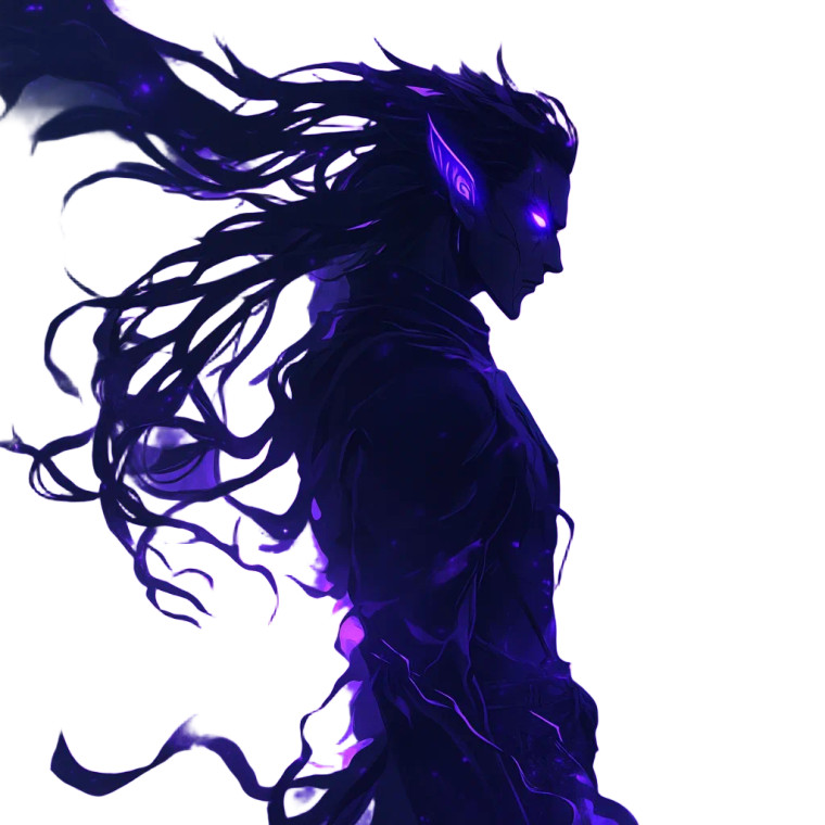 Dark Elf Silhouette Vinyl Car Decal Sticker – Waterproof & UV-Resistant 8"